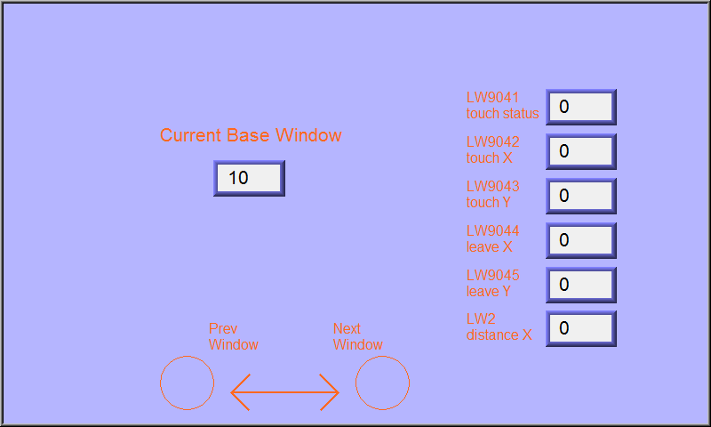 Change window with finger slider
