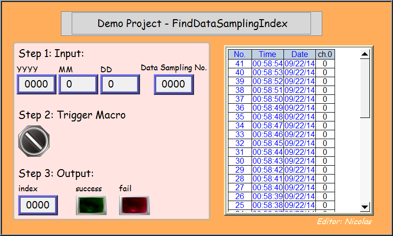 Find Data Log Index