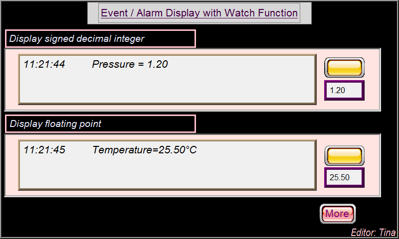 Alarm Event Display Watch