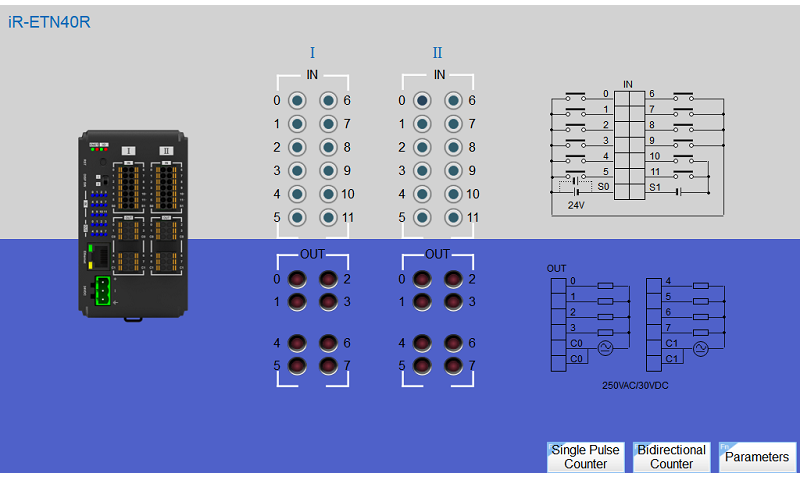 HMI Modbus iR-ETN40R Demo