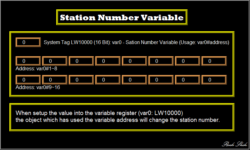 Station Number Variable